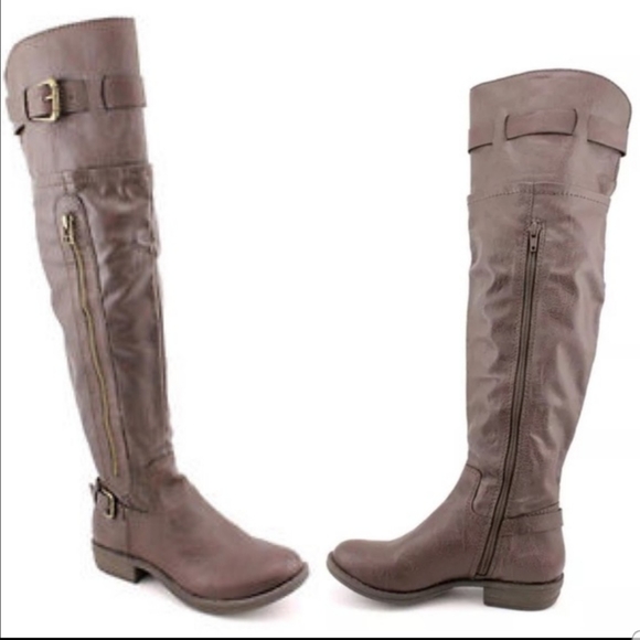 American Rag Shoes - American Rag Tall Brown Buckle Boots Size 6M